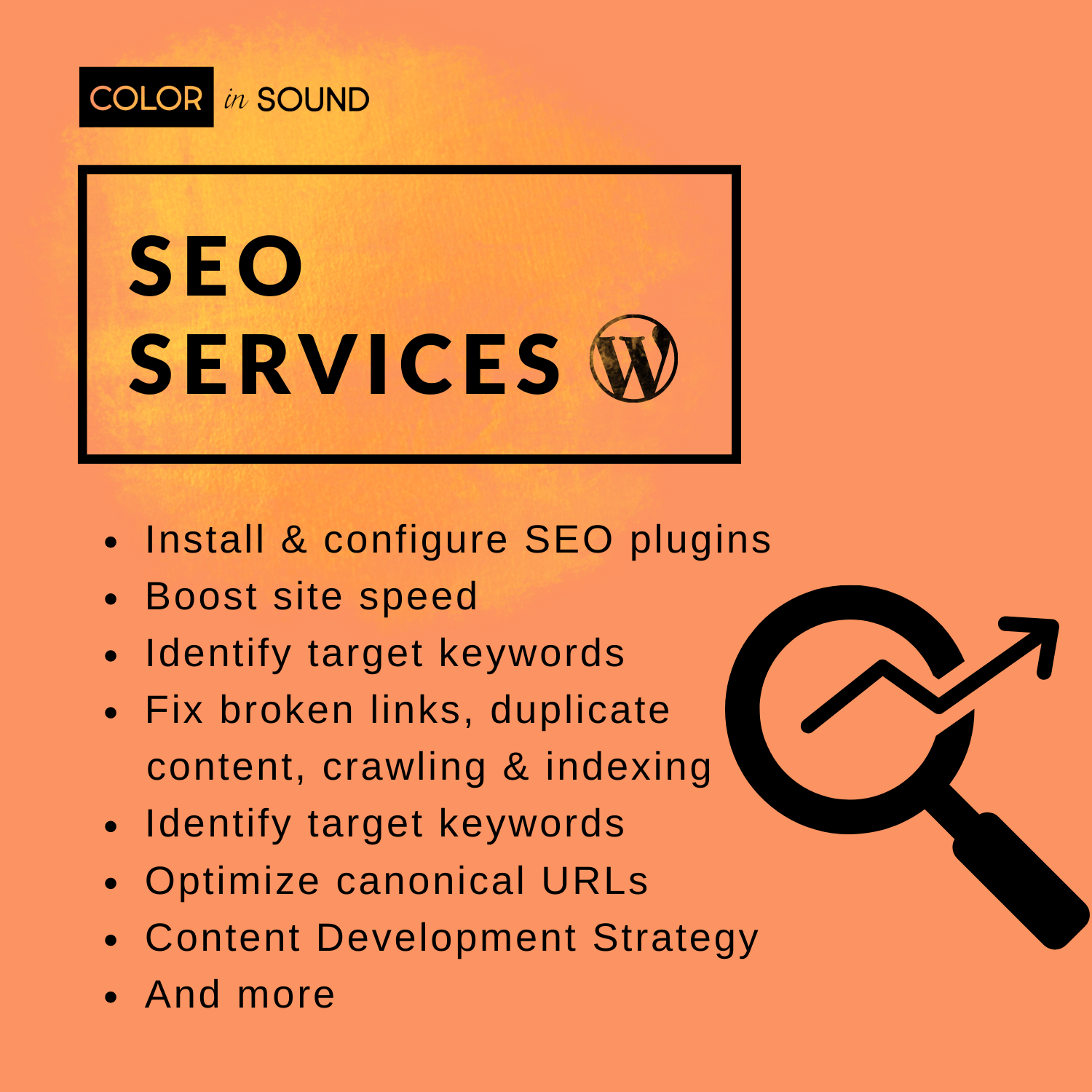 SEO Services for Wordpress website by colorinsound