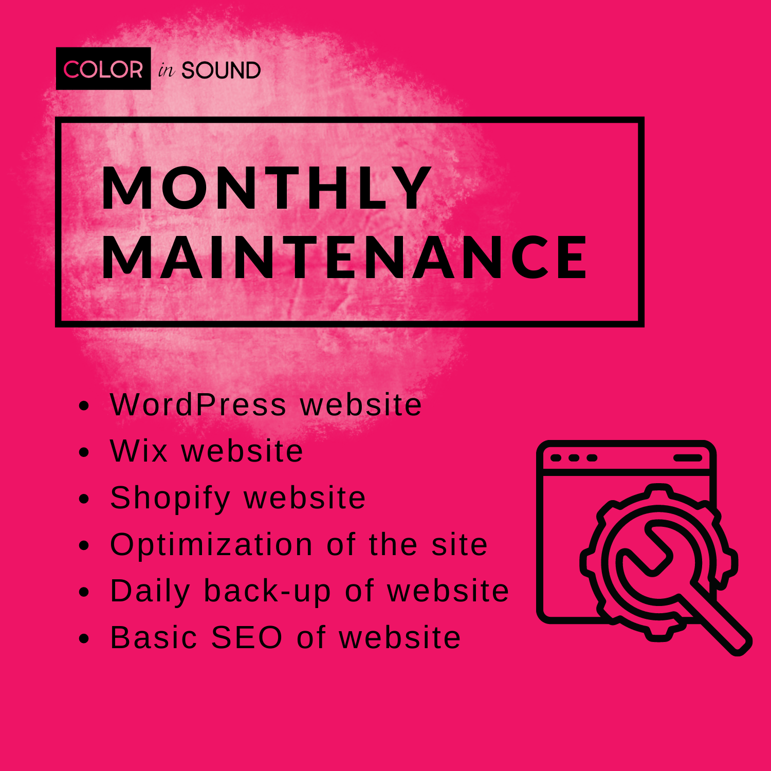 Monthly maintain your wordpress, Wix, Shopify website