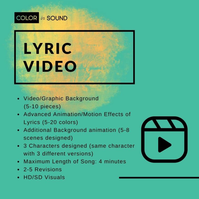 Lyric Video editing service by colorinsound