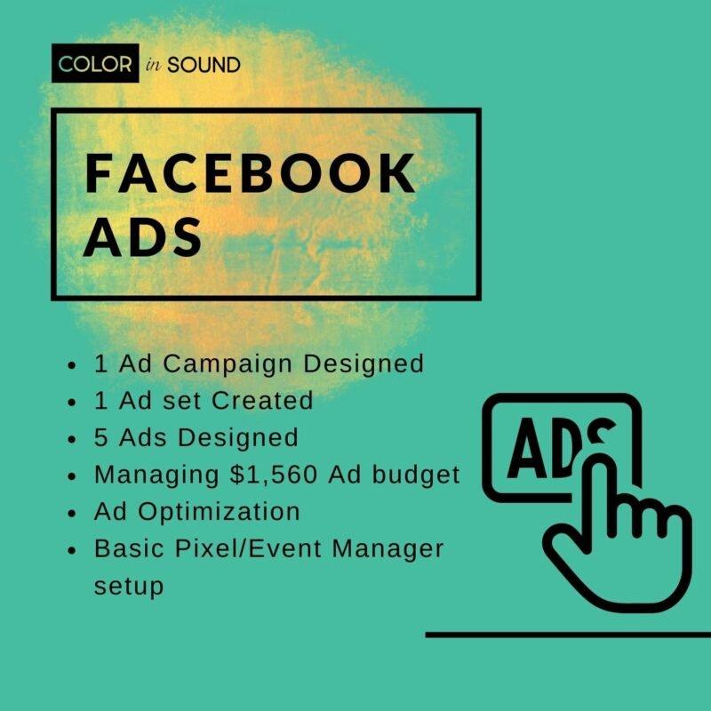 Run your Facebook Ads by a marketing agency color in sound